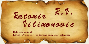 Ratomir Vilimonović vizit kartica